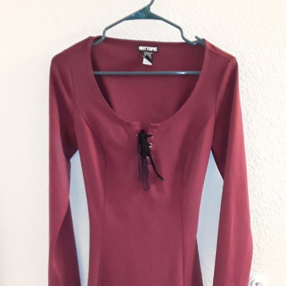 Maroon red dress